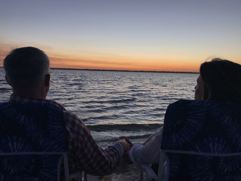 old couple on the beach